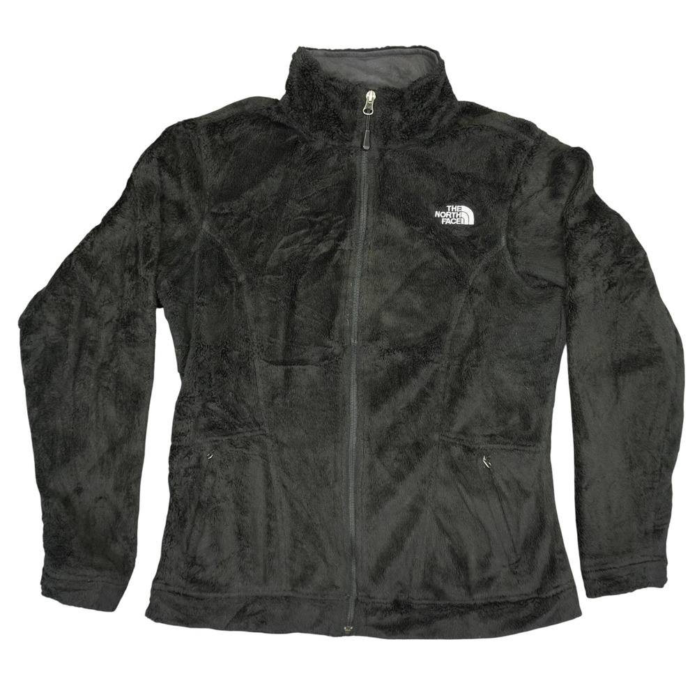 The North Face Osito 2 Fleece Jacket Womens Large Black Full Zip Mock Neck Soft